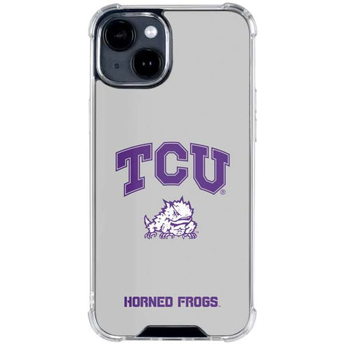 Texas Christian University Horned Frogs Logo Print iPhone 15 Clear Case
